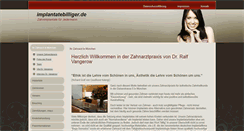 Desktop Screenshot of implantatebilliger.de