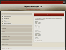 Tablet Screenshot of implantatebilliger.de